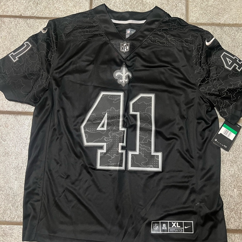 Nike Men's Black and Silver NFL Jersey